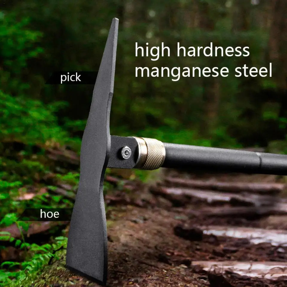 Folding Lightweight Camping Shovel – Tactical Shovel Pickaxe Hoe for Hiking Survival