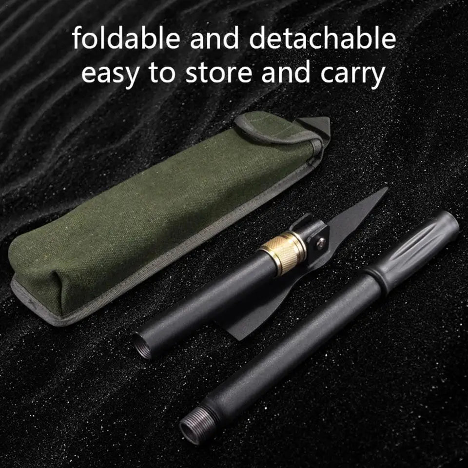 Folding Lightweight Camping Shovel – Tactical Shovel Pickaxe Hoe for Hiking Survival