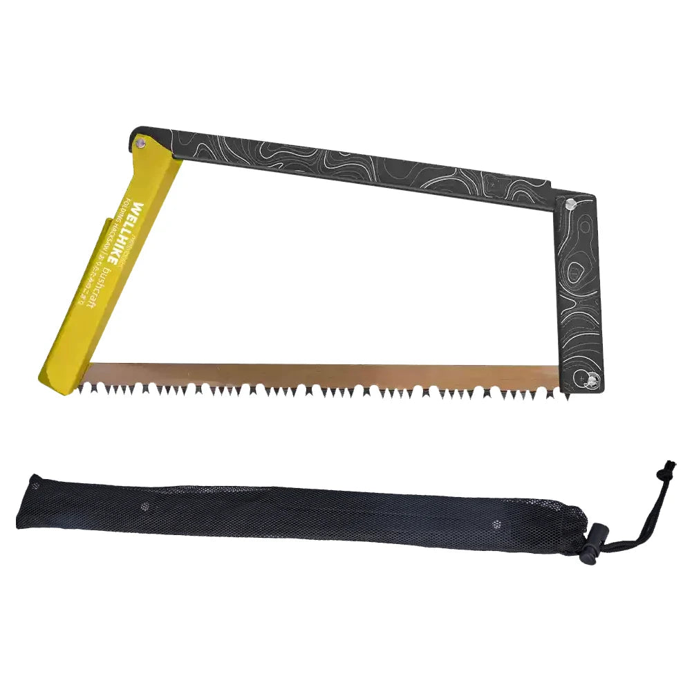 Folding Aluminum Camping Saw – Portable Hand Saw with Storage Bag for Survival and Hiking
