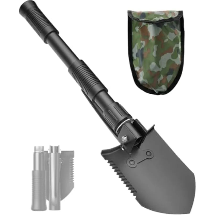 15.35" High Carbon Steel Folding Shovel – Lightweight for Camping Backpacking Hiking