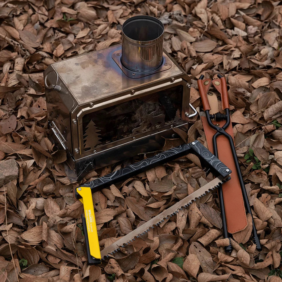 Folding Aluminum Camping Saw – Portable Hand Saw with Storage Bag for Survival and Hiking