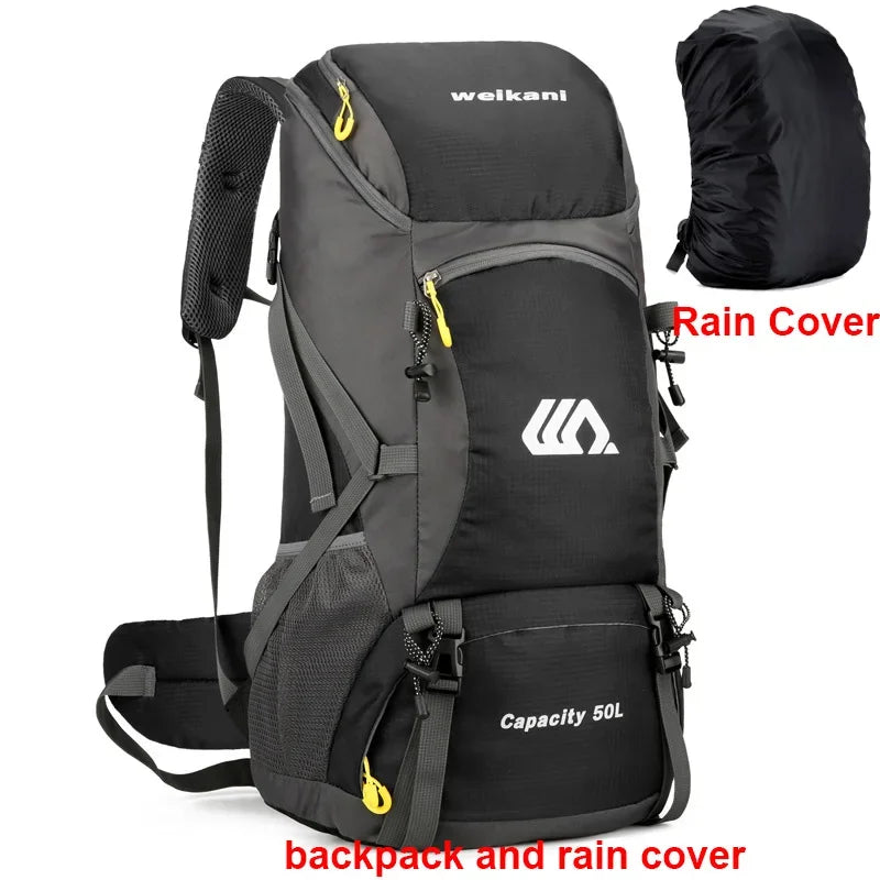 50L Travel Backpack – Large Waterproof Hiking Camping Mountaineering Bag