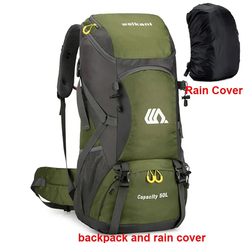 50L Travel Backpack – Large Waterproof Hiking Camping Mountaineering Bag