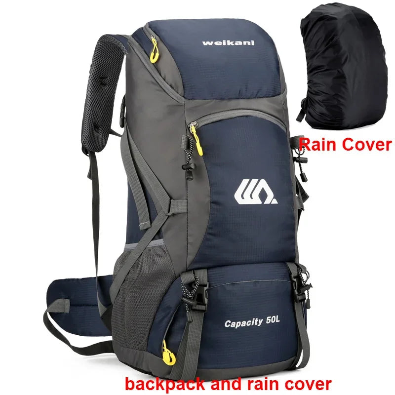 50L Travel Backpack – Large Waterproof Hiking Camping Mountaineering Bag
