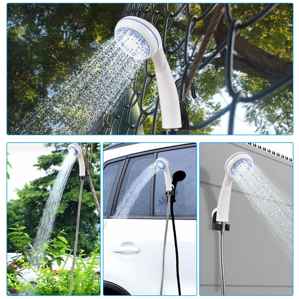 Portable Camping Shower – USB Rechargeable Electric Pump for Camping Car Washing Gardening Pet Cleaning