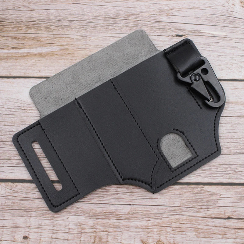 Multi-Tool Leather Belt Bag – Outdoor Survival Camping Hunting Waist Holster