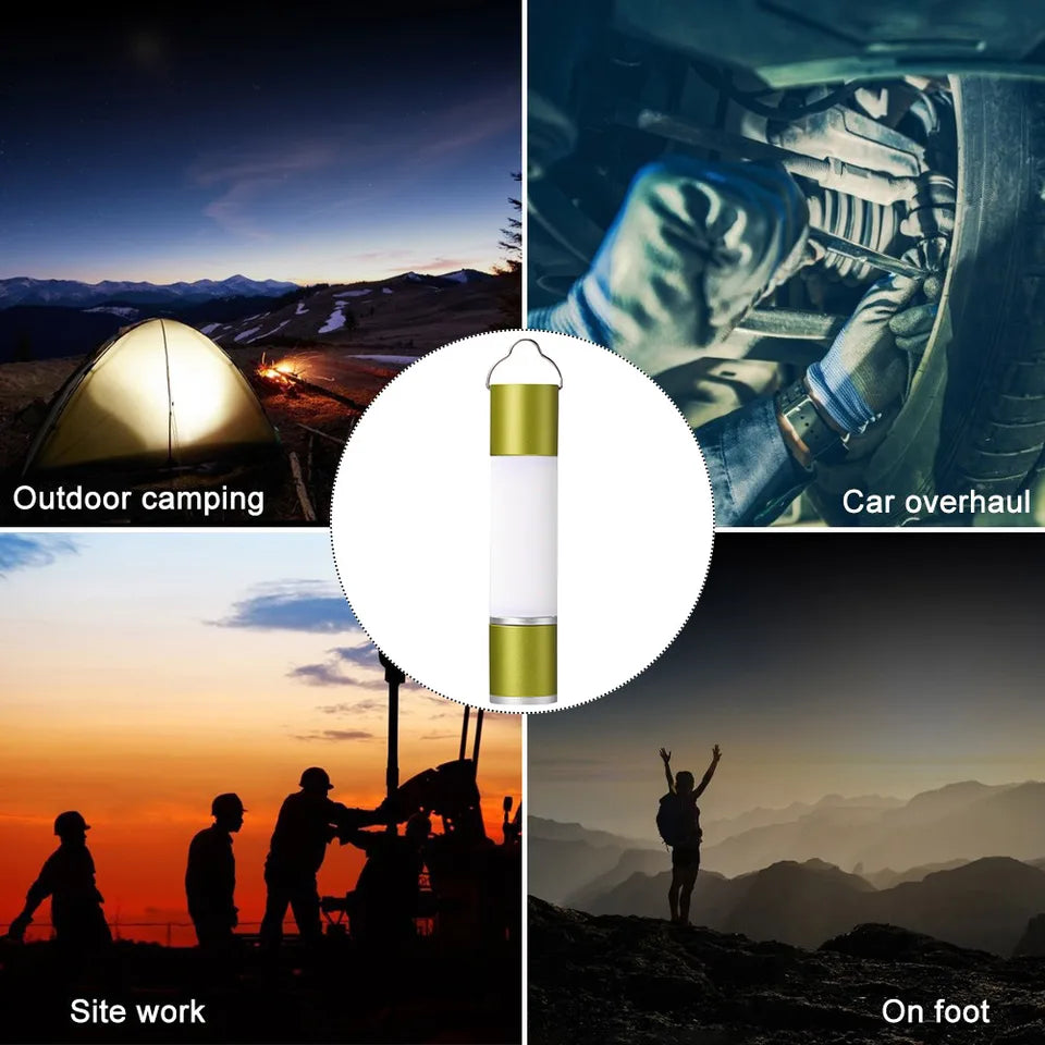 Outdoor LED Telescopic Flashlight – Rechargeable Torch with Tripod for Camping and Travel