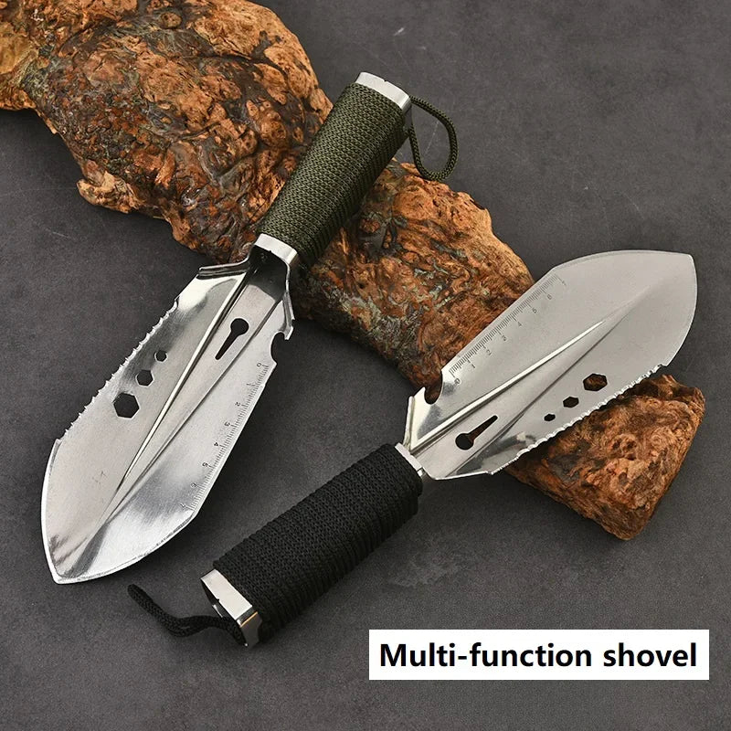 Outdoor Multi-Tool Camping Shovel – Stainless Steel Garden and Field Shovel