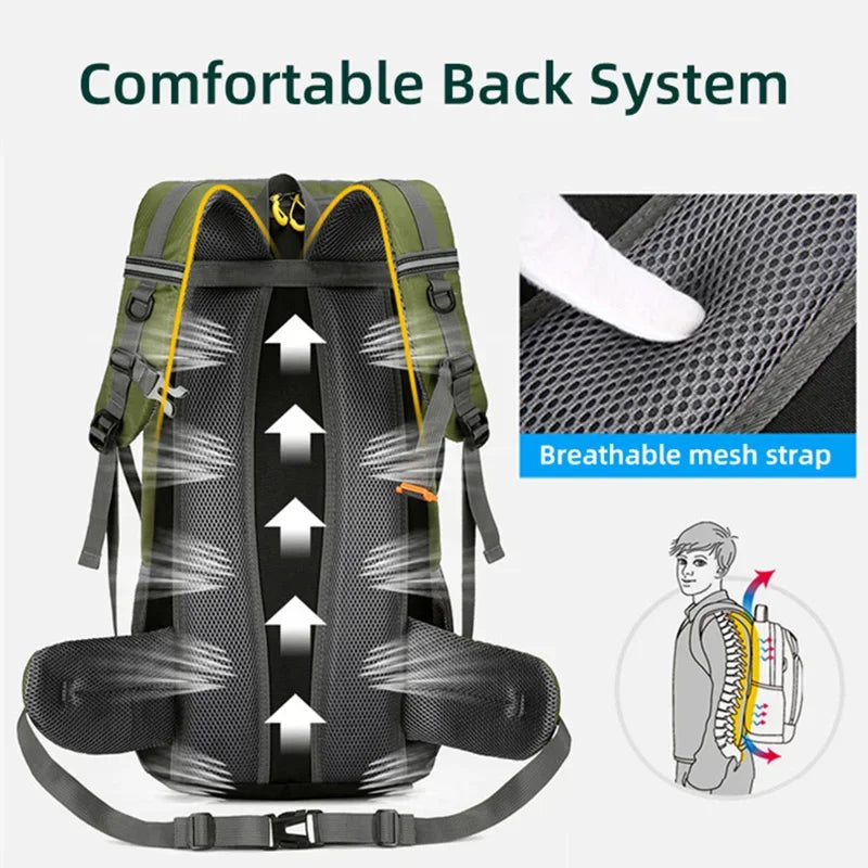 50L Travel Backpack – Large Waterproof Hiking Camping Mountaineering Bag